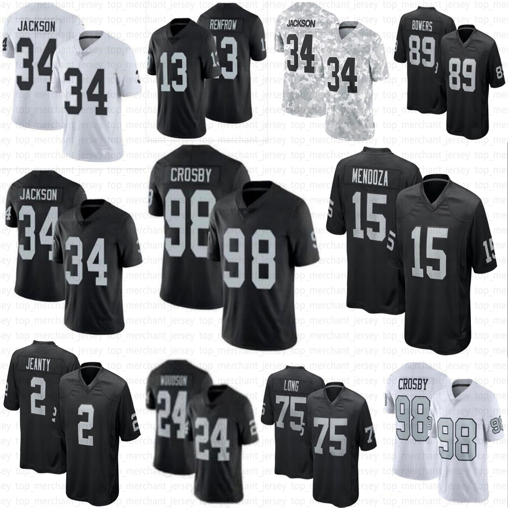 Fernando Mendoza Ashton Jeanty Football Jersey Maxx Crosy Raider Brock Bowers Gay Minshew II Charles Woodson Robert Spillane Hunter Renfrow Bo Jackson Howie Long