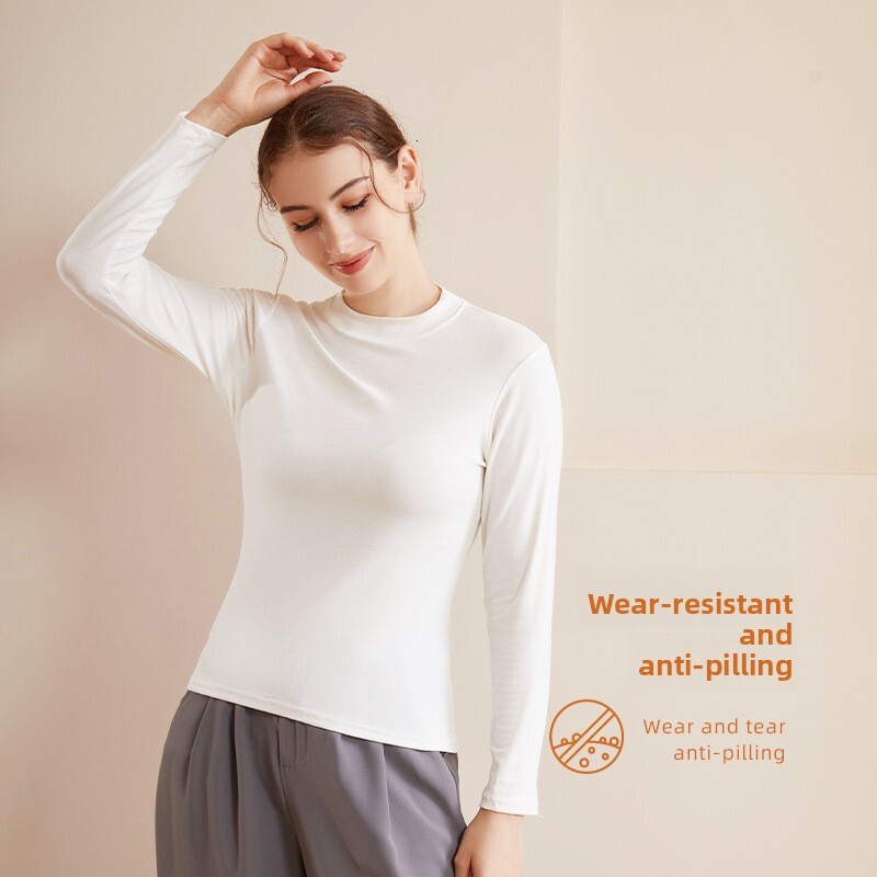 Autumn winter modal women's thermal underwear, casual and fashionable base shirt, slim fit, long-sleeved, suitable for outerwear