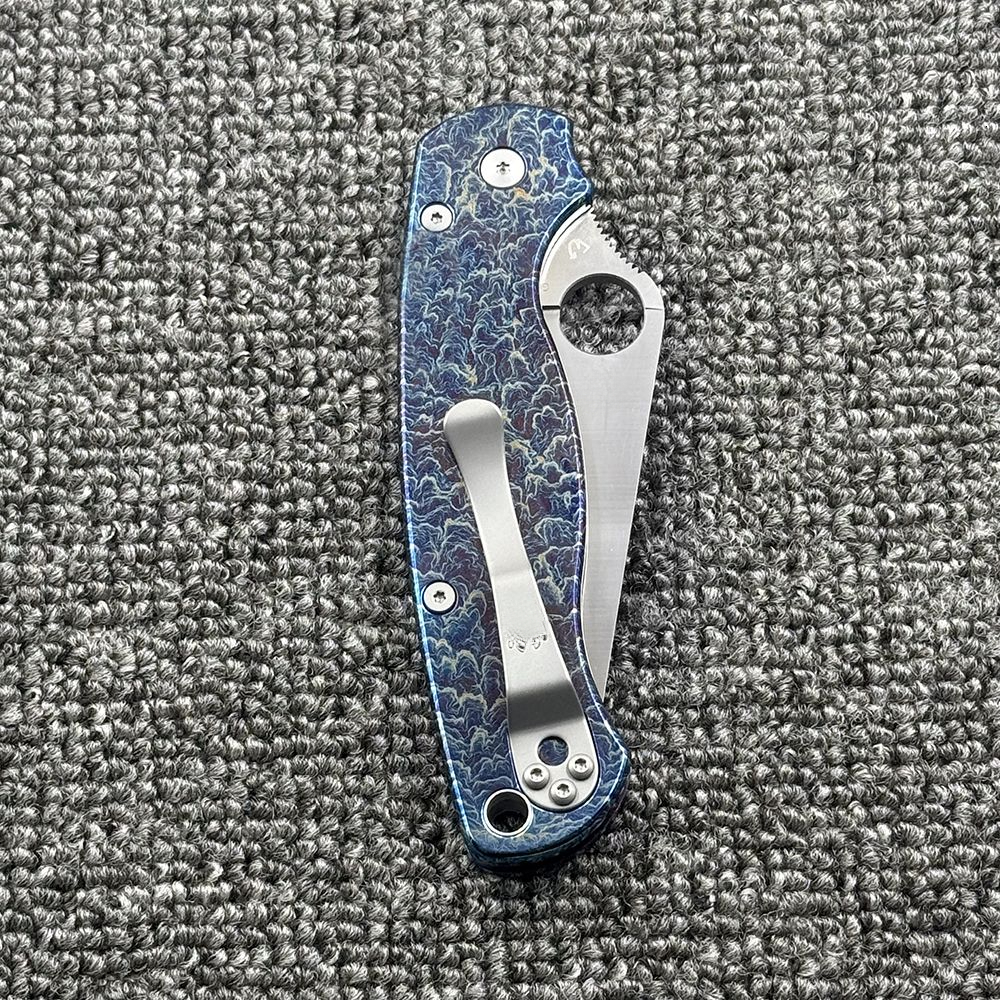 C81 Titanium Alloy Handle Folding Outdoor Camping Wilderness Survival High Hardness Pocket Tool Knife