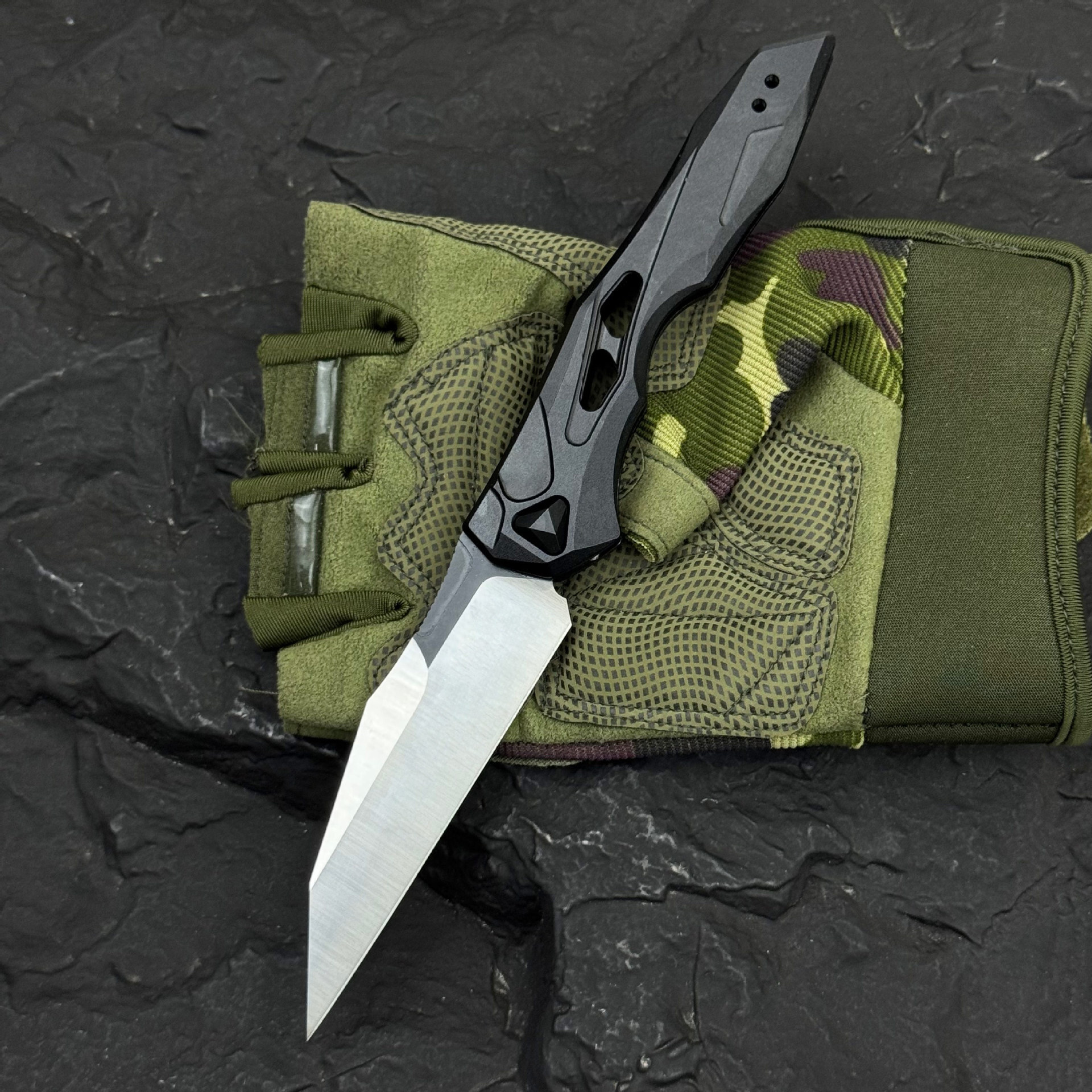 KS7650 Portable Multifunctional Pocket Folding Knife, EDC Outdoor Camping Knife with Aluminium Handle, CPM154 Blade