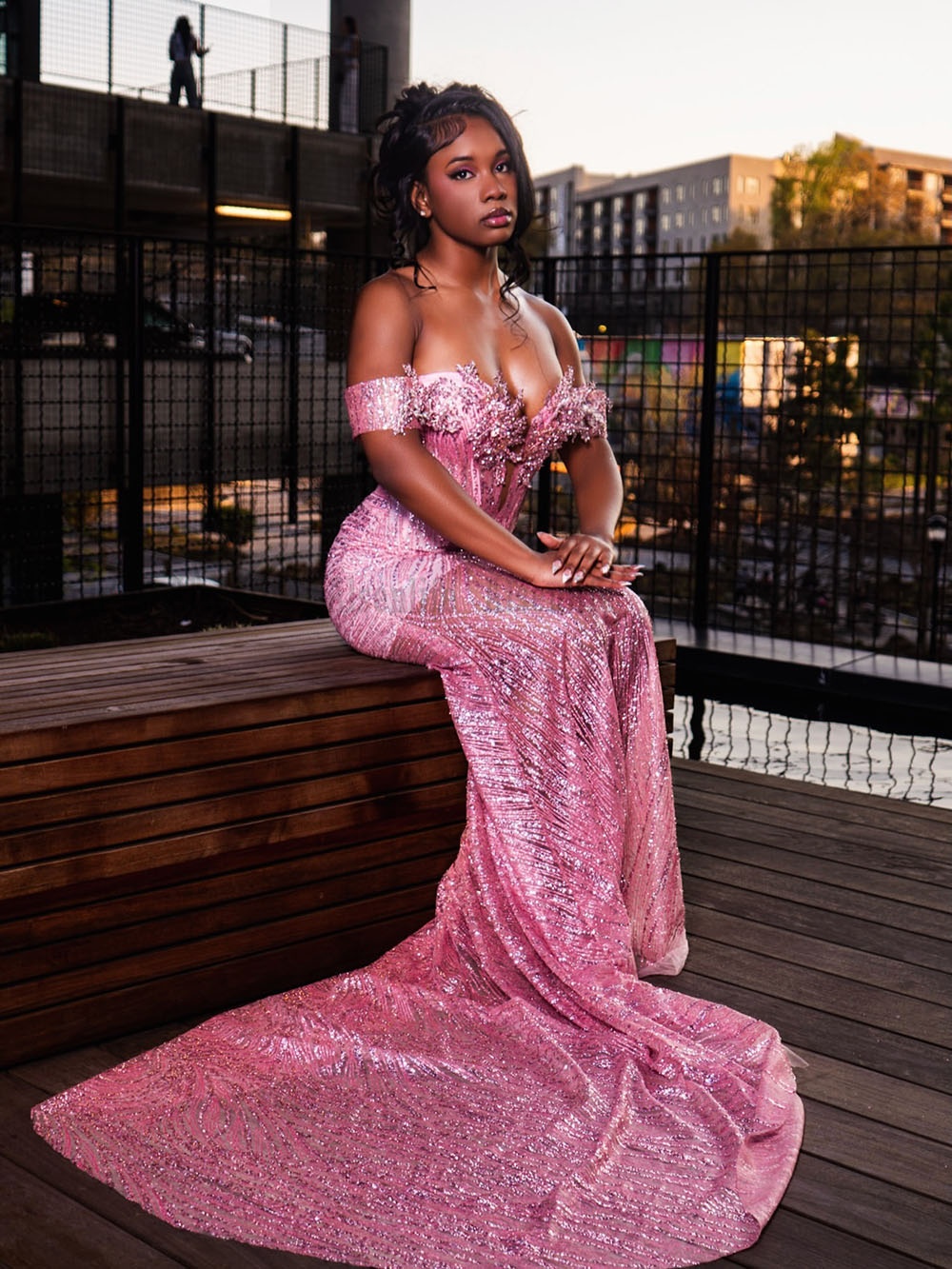 Sexy Pink Evening Dresses Beaded Sequins Diamonds Prom Dress 2026 Elegant Gala Party Gowns For Women