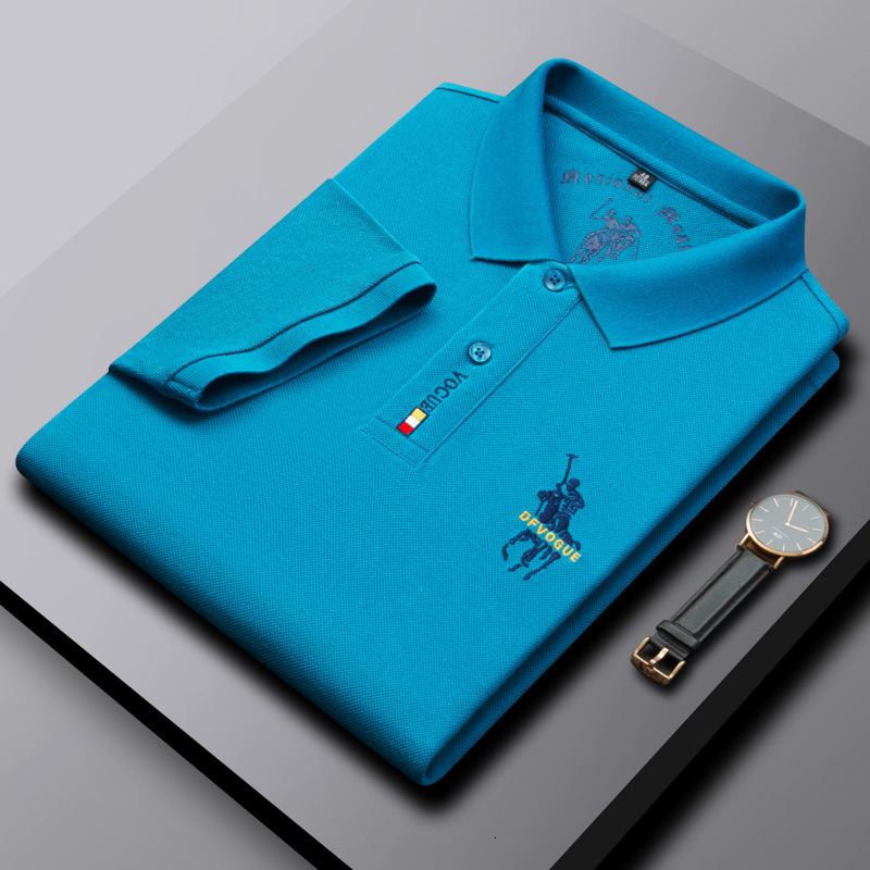 Cotton Luxury Embroidered Mens Summer Short Sleeved Polo Shirt Casual And Loose Suitable For Fathers Business And Leisure Style