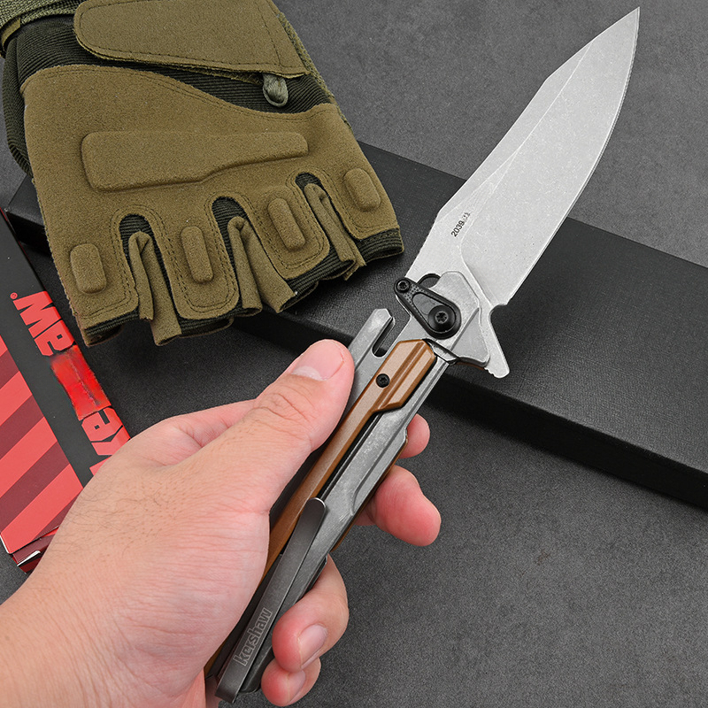 2039 Folding Knife Camping Survival Knife Portable Knife Sharp High Hardness Outdoor Self-defense Camping Fruit Knife with Clip