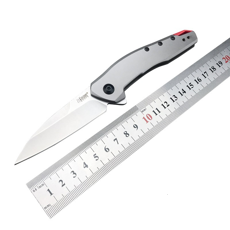 KS 1415 Stainless Steel Anti-Slip Folding Knife 8Cr13Mov Blade 420 Steel Handle Portable EDC Multi-Functional Tool Men's Gift