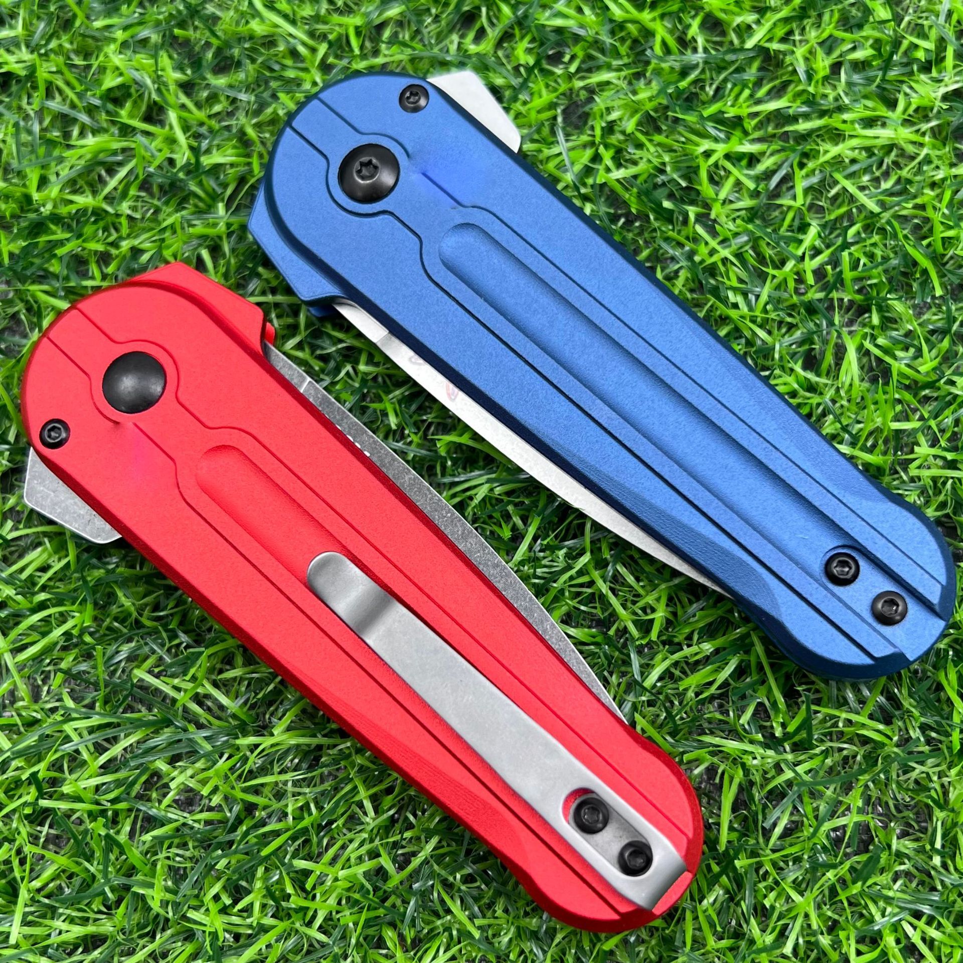 BM491 Lowden Shaft Lock Folding Knife D2 Steel Blade Aluminum Handle Outdoor Tactical Camping Survival EDC Escape Tool Gift