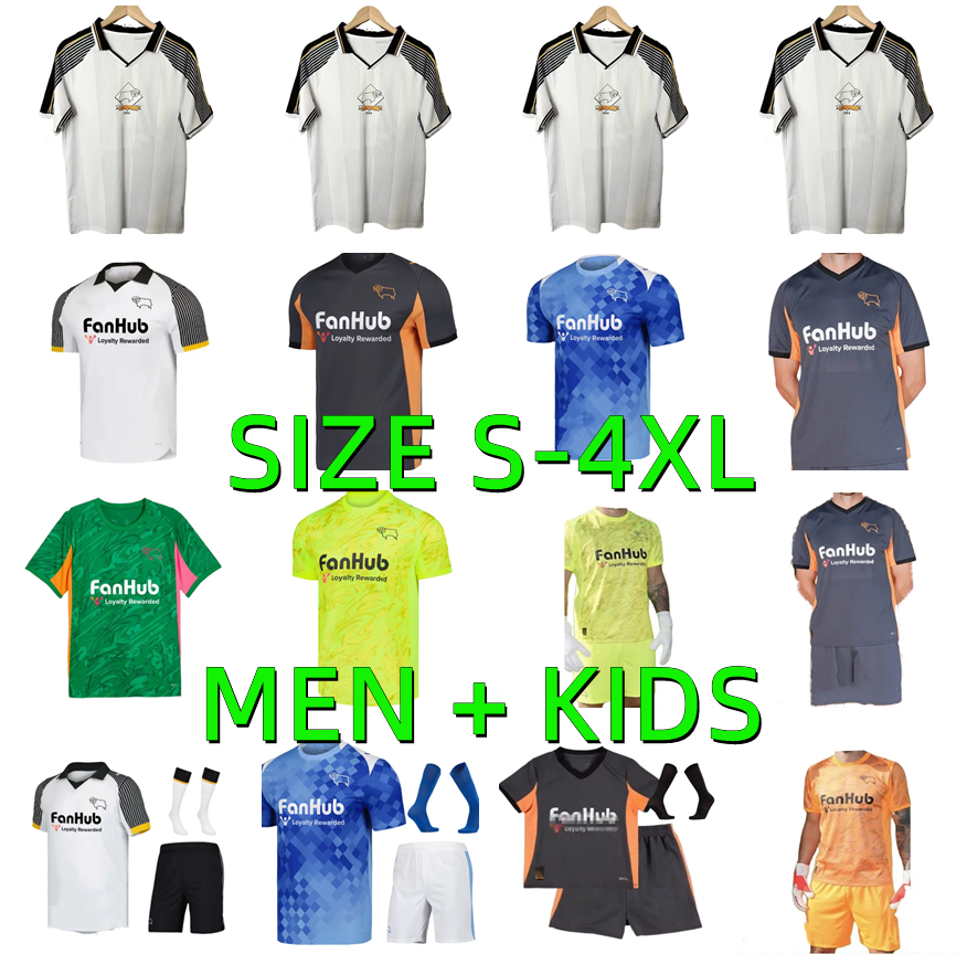 25 26 Derby County soccer jersey 1995 1996 retro CASHIN NYAMBE NELSON ELDER FORNAH BARKHUIZEN OSBORN SALVESEN THOMPSON JACKSON 2025 2026 football shirts Men kids kit