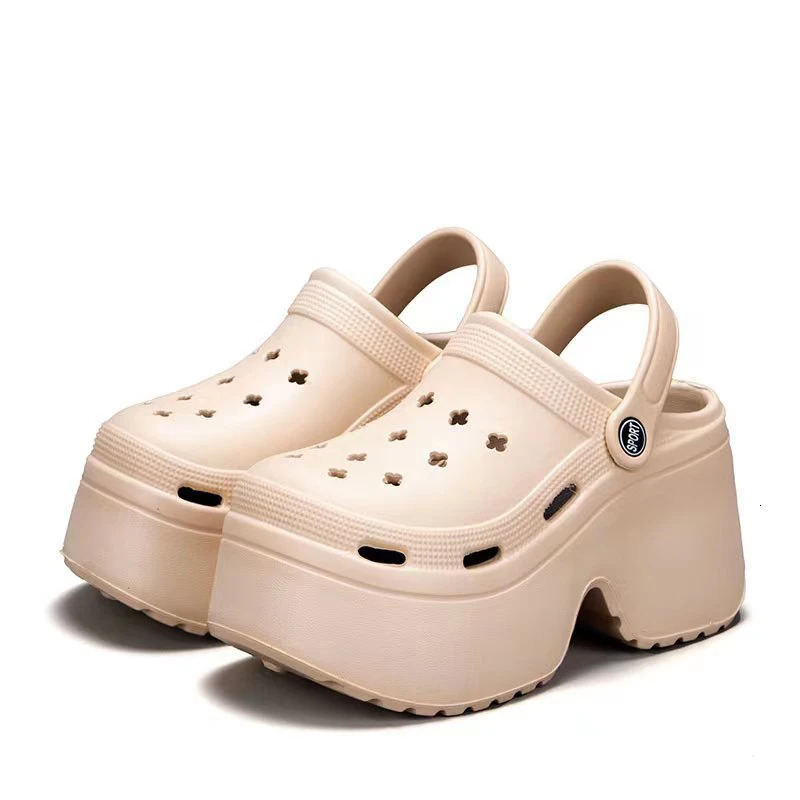 Womens Wedges Heel Sandals Summer 2026 Closed Toe Chunky Platform Sandalias Mujer Hollow Out Thick Sole Non-slip Slides Ladies 260427