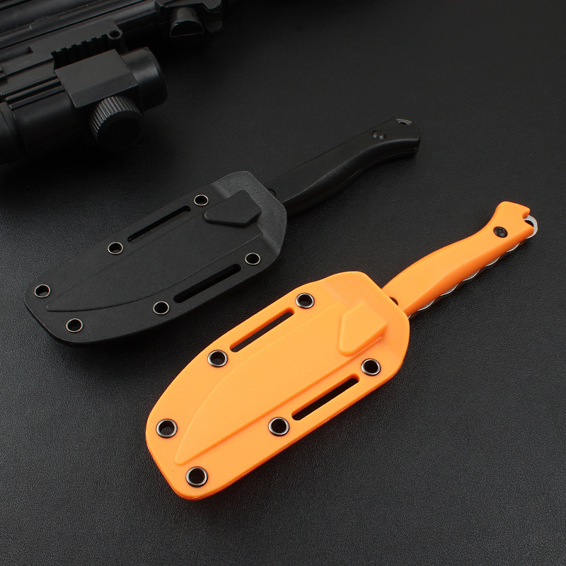 BM 15700 Flyway Fixed Blade Stonewashed Hunting Knife with Nylon Fiber Handle and Sheath. Outdoor Camping Tactical Survival Tool