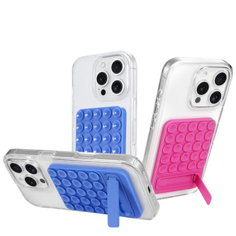Silicone Suction Phone Case Mount Anti-Slip Hands-Free Sticky Cell Phone Grip Stands for Selfies and Videos Phone Holder
