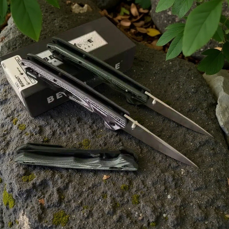 New BM 615BK-1401 Outdoor Tactical Fixed Blade Knife D2 Blade G10 Handle EDC Jungle Hunting Cutting Survival Tools with Sheath