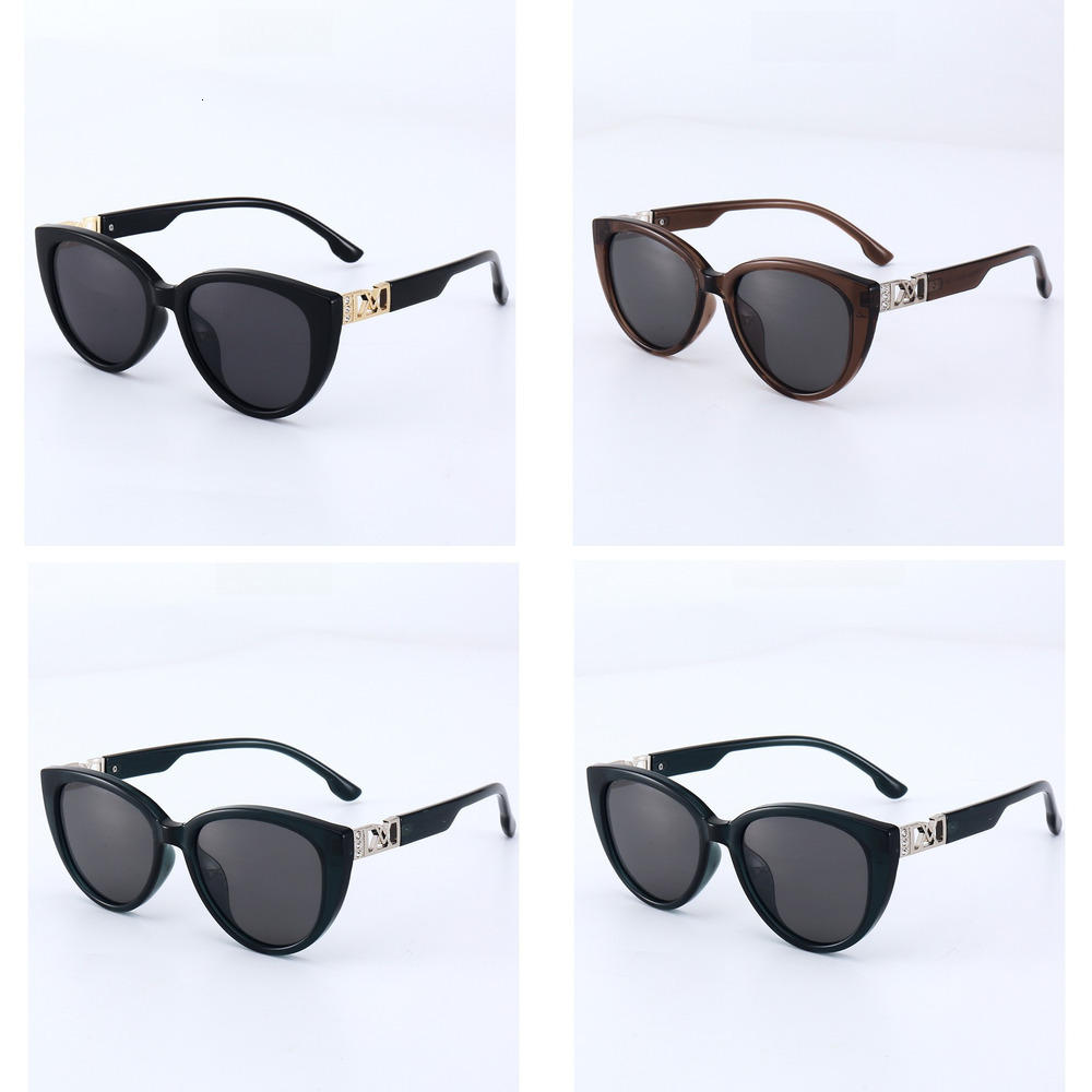 Luxury Brand Designer Fashion Accessories European And American Oval Sunglasses For Women Ins Street Style 2026 New Stylish Metal Vintage Sun Glasses