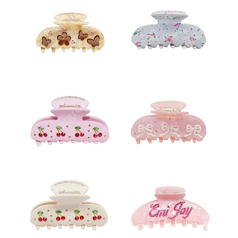 Premium Acetate Claw Clip Designer Y2K Sweet Girl Hair Clips Fashion Luxury Hair Claw Clips for Women Diamond Inlaid Shark Clip Barrettes