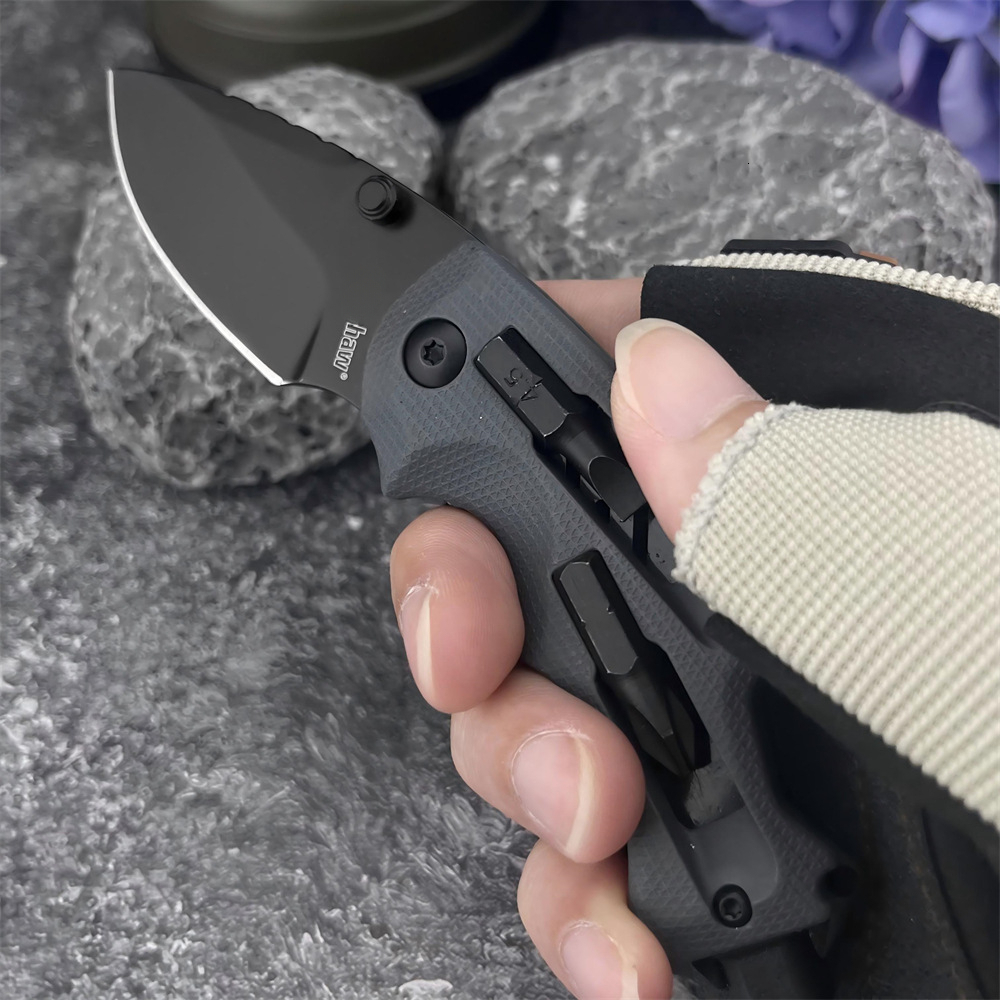 KS 8720 Multi-Functional Everyday Carry Folding Knife 8Cr13MoV Blade G10 Handle Outdoor Camping Hunting Survival Tool