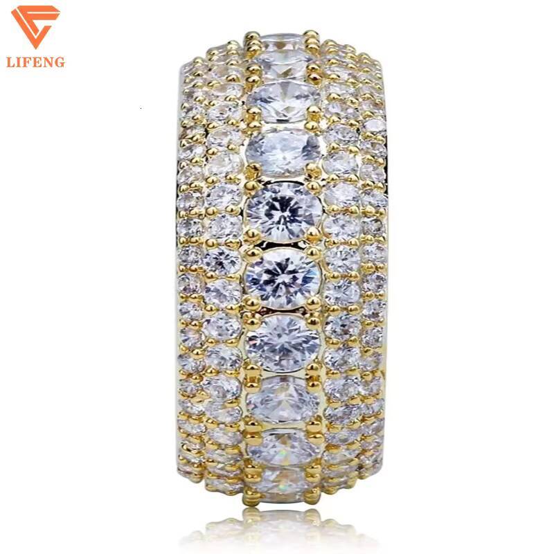Custom Luxury Fashion Jewelry Rings D VVS Diamond Ring Bling Iced Out Initial Letter Championship Class Moissanite Ring for Men
