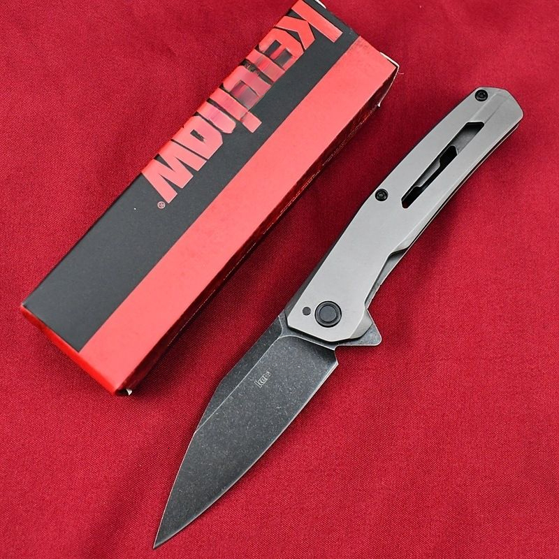 KS 1404 Folding Knife D2 Steel Blade 420 Steel Handle Essential for Camping and Picnics - Perfect for Grilling and Meat Cutting