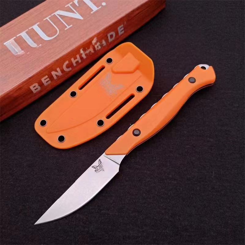 BM15700 High-hardness Fixed Blade Knife D2 Steel Blade G10 Handle Outdoor Jungle Adventure EDC Fishing Tool Escape Tool Men's Gift