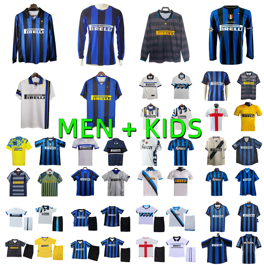 2009 2010 maglia Inter Retro Soccer Jerseys 97 98 99 10 11 02 03 04 05 06 07 08 09 Baggio Ronaldo Adriano MILITO SNEIJDER IBRAHIMOVIC Zanetti Football Shirts Men kids kit