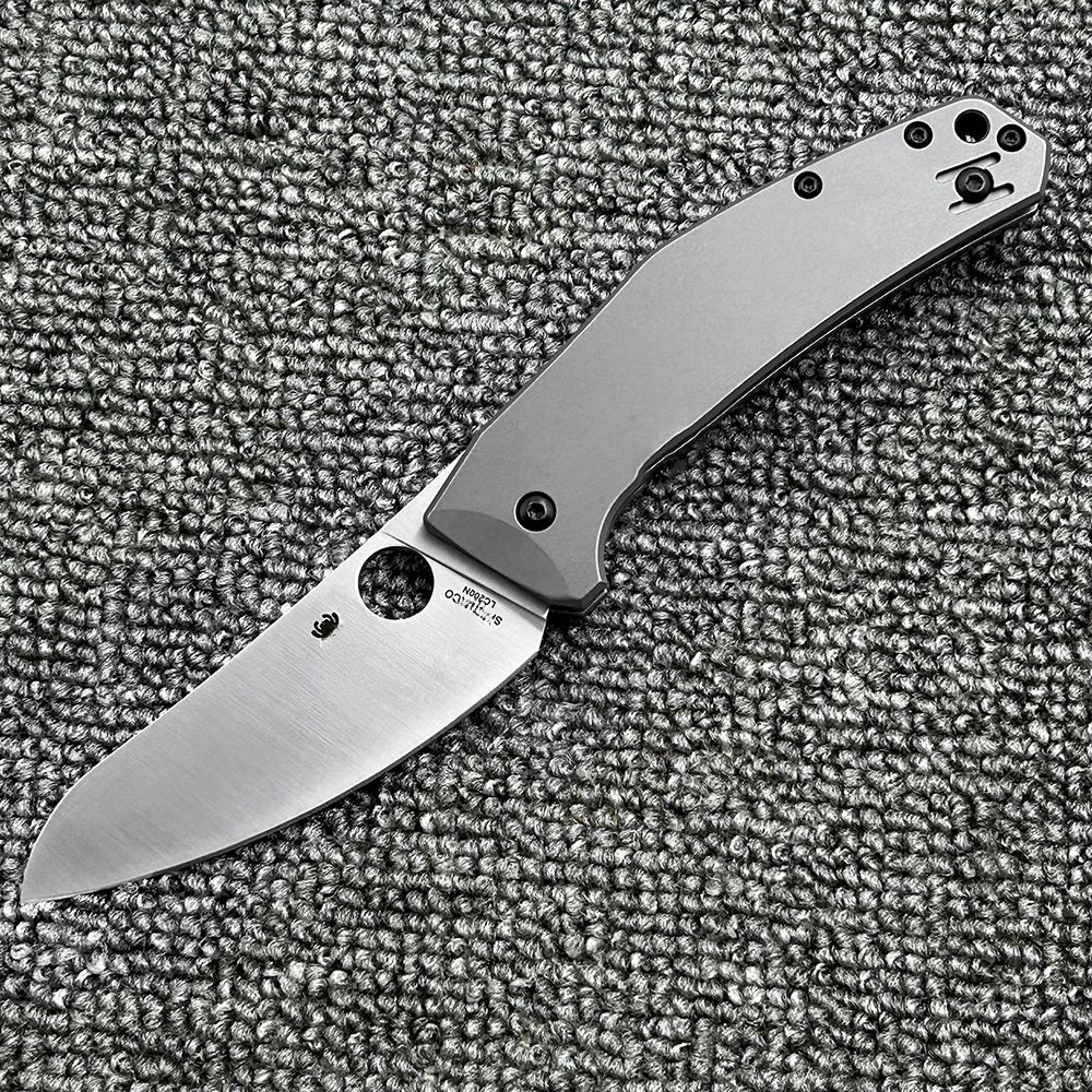 C211 Titanium Alloy Handle Folding High Hardness Outdoor Camping Wilderness Survival Pocket Tool Knife