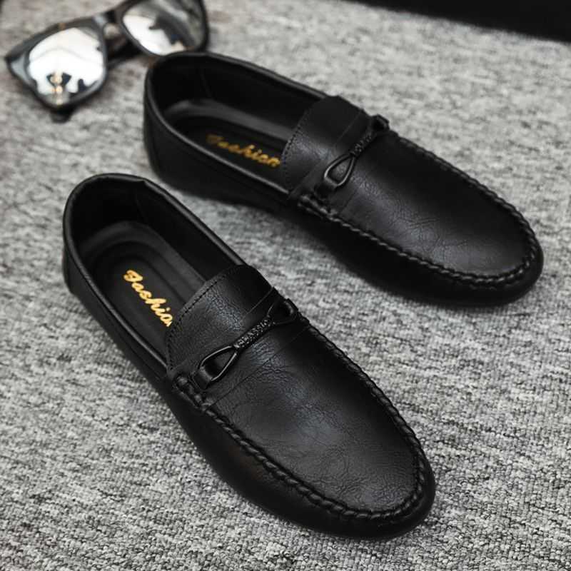 Luxury Soft Flats Genuine Leather Shoes Men Round Toe Moccasin Loafers Mens Casual Shoes High Quality Footwear Designer Shoes X260428