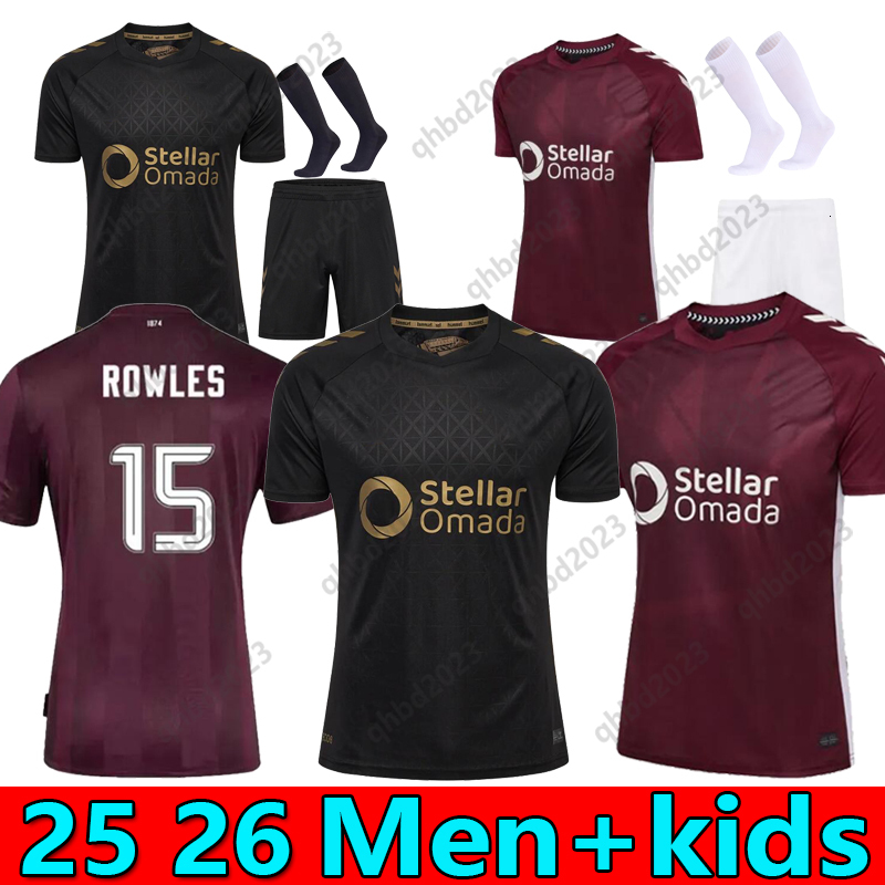 25 26 Heart of Midlothian Soccer Jerseys Hearts Home Fans BOYCE SHANKLAND DEVLIN VARGAS 2025 2026 McKay Mens kids kit socks full sets Football Shirts 