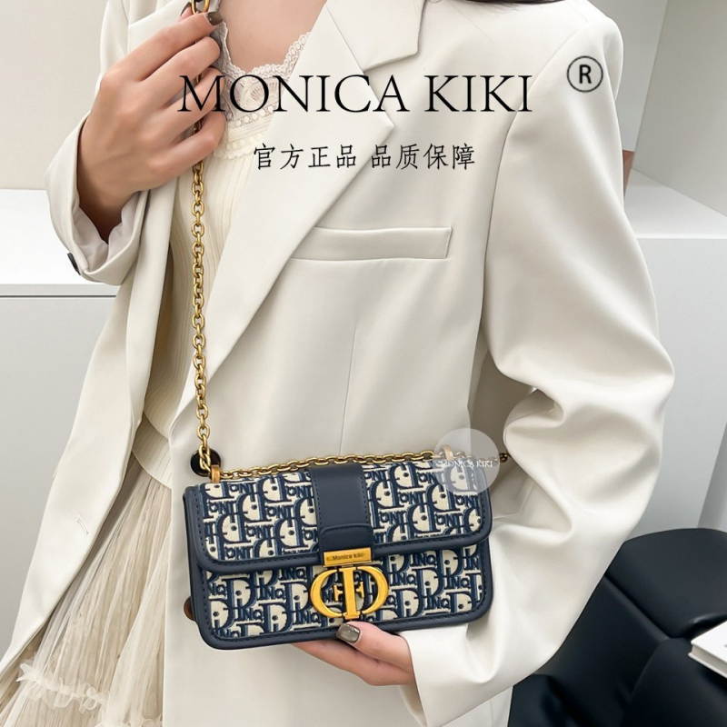MONICA KIKI hot luxury embroidered versatile designer shoulder bag trendy and fashion small square bag for women