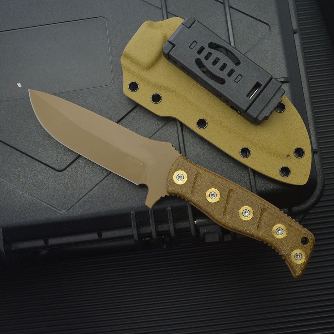 New BM 375 Straight Knife D2 Blade Outdoor Pocket Knife, Portable Survival Knife Camping and Mountaineering