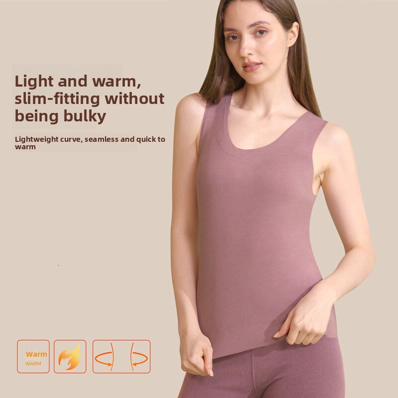 Sheep wool filled patch for men and women, seamless inner layer thermal vest