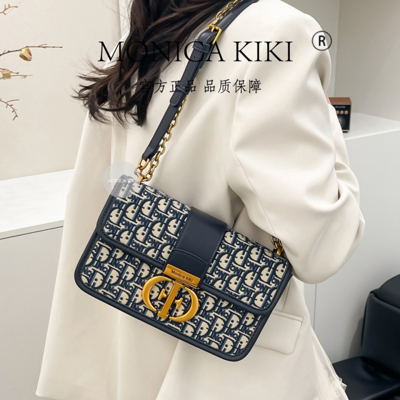 MONICA KIKI hot luxury embroidered versatile designer shoulder bag trendy and fashion small square bag for women