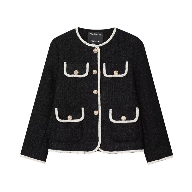 2025 Fashionable Womens Round Neck Pocket Fleece Jacket 251030