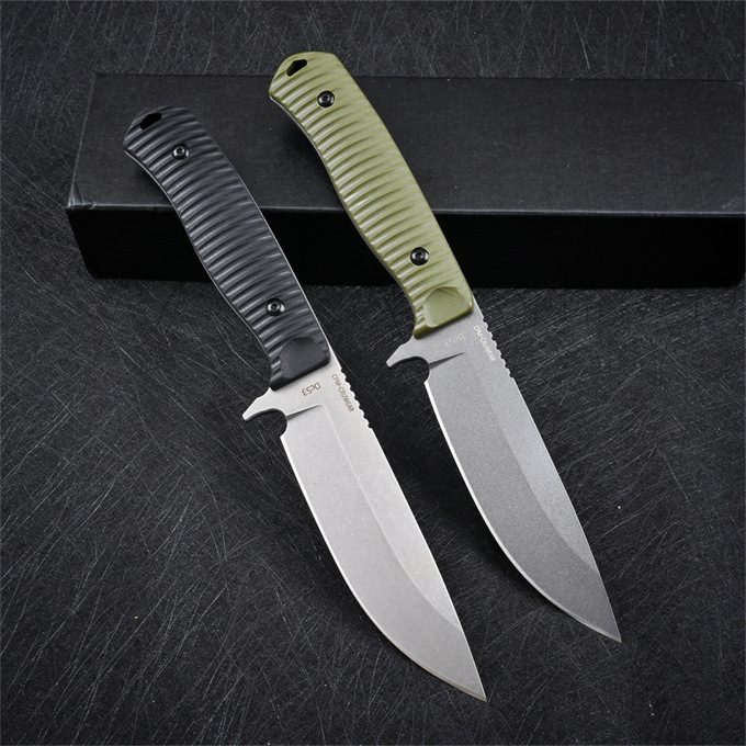 BM 539 Straight Knife with Sheath Green G10 Handle Edc Multitool Knives Utility Fishing Cutting Outdoor EDC Essential Equipment