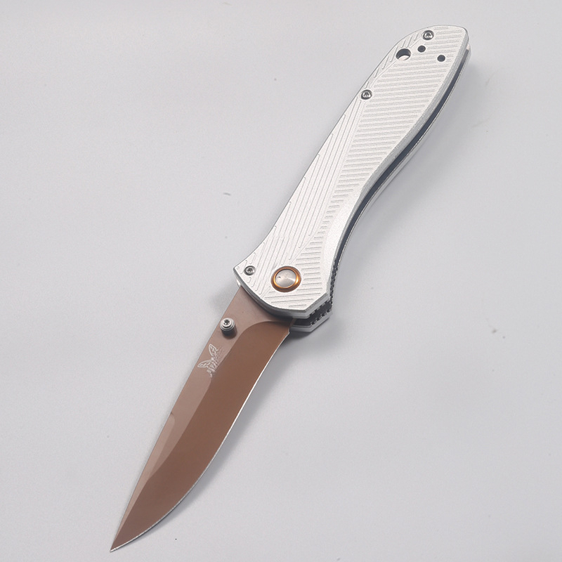 BM 710FE D2 Blade Aluminum Handles Pocket Folding Knife EDC Outdoor Camping Tool Self Defense Hunting Tactical Knife