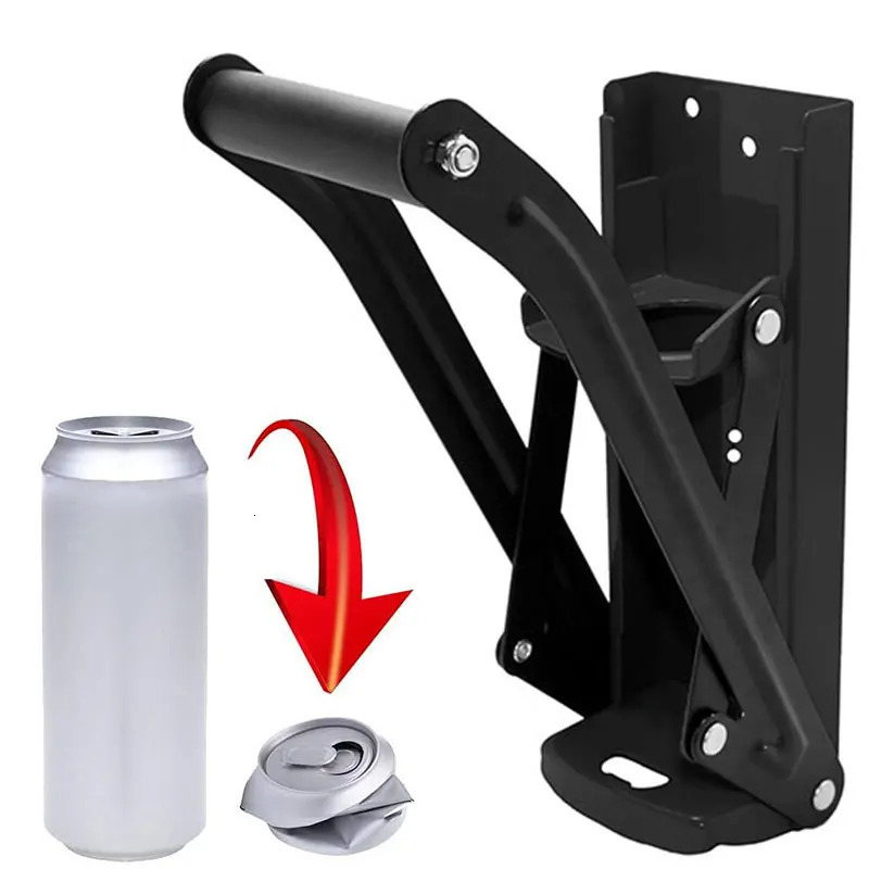 Can Crushers for Recycling 16 oz Heavy Duty Metal Can Crusher Wall Mounted Soda Beer Can Smasher for Recycling w Bottle Opener 260427