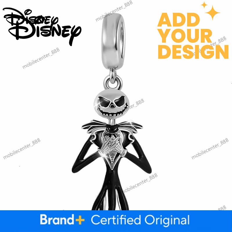 Designer Disney Jewelry 925 Silver Disney 2026 Castle Series Charms Jack&Sally Beads Pendants Fit Necklace Or Bracelet DIY Festival Women's Party