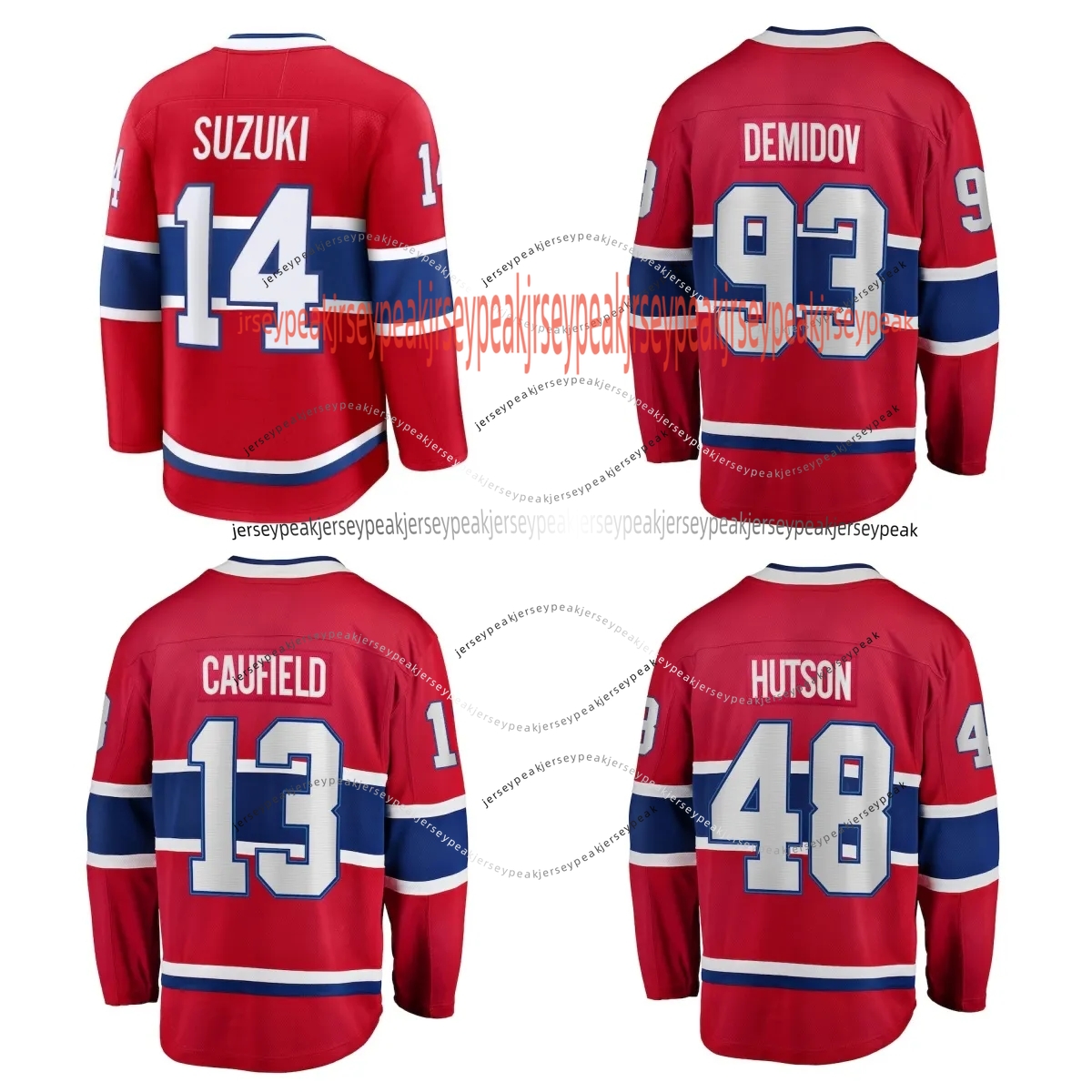 Wholesale Top Stitched 93 IVAN DEMIDOV Ice Hockey Jerseys Montreal 13 Caufield 48 Lane Hutson 14 Suzuki Mens Womens Youth