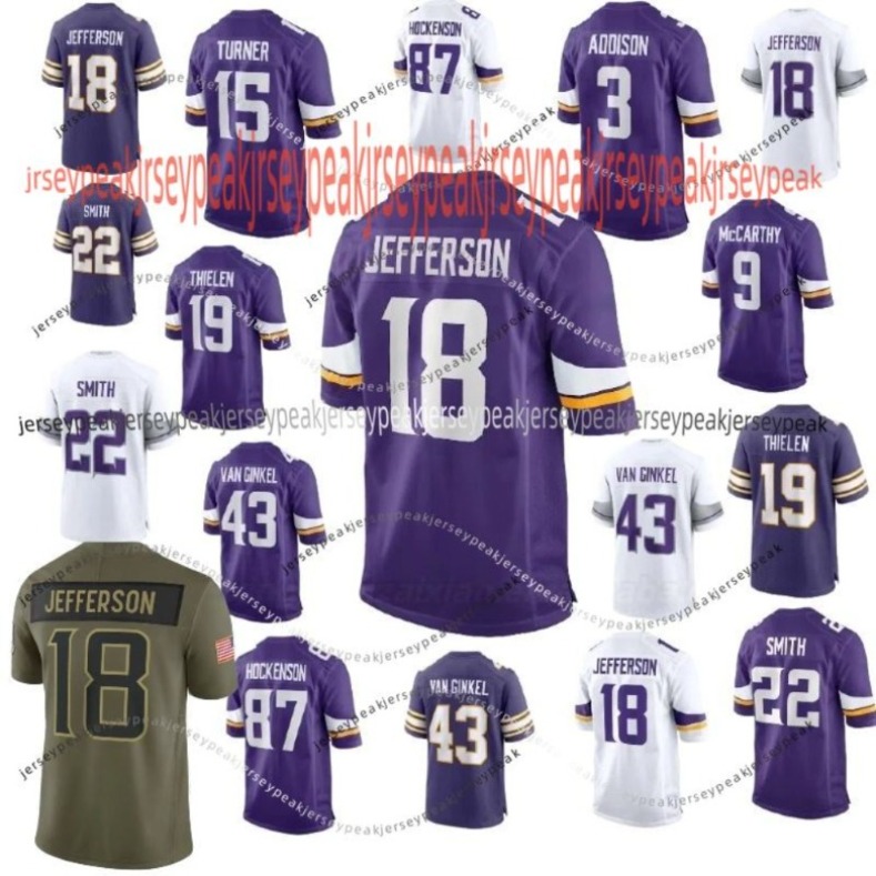 personalized 1 Kyler Murray 2026 Jerseys Aaron Jones Justin Jefferson Addison TJ Hockenson J.J. McCarthy Randy Moss 84 custom jersey hot sale