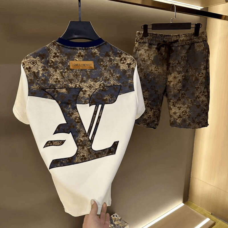Men's Round 2026 Neck Trendy Light Luxury Design Short Sleeve T-Shirt Cool Top Versatile Style Loose High-End