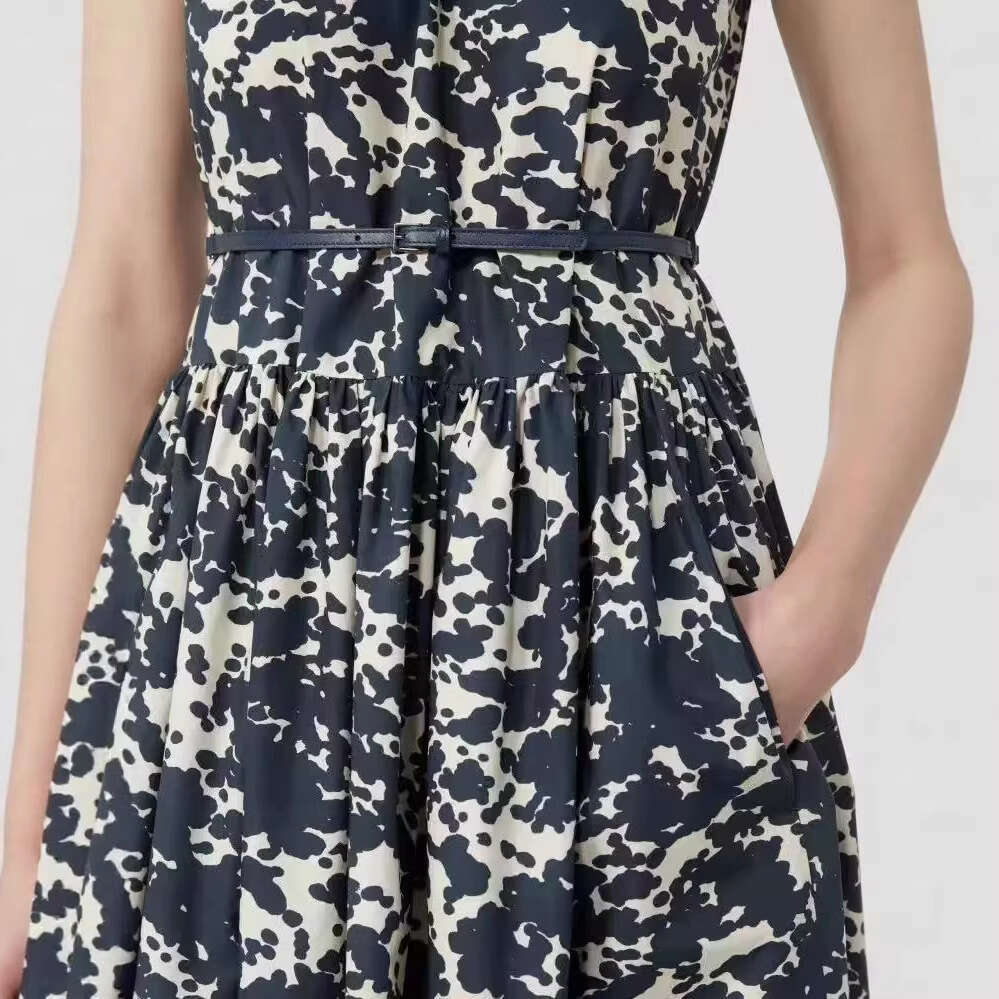 2026 Spring and Summer New Women's Dress, Designer Sleeveless High Waist Lace Flower k30 Long Dress