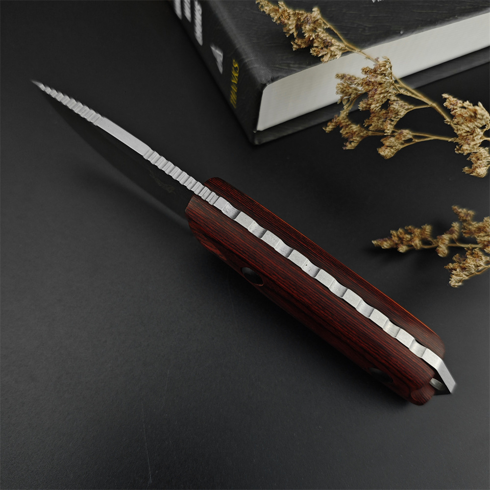 BM 15017 Hunt Hidden Canyon Hunter Mini Drop Point Fixed Blade Knife Wood / Orange G10 Handle Tactical Survival Camping Knives
