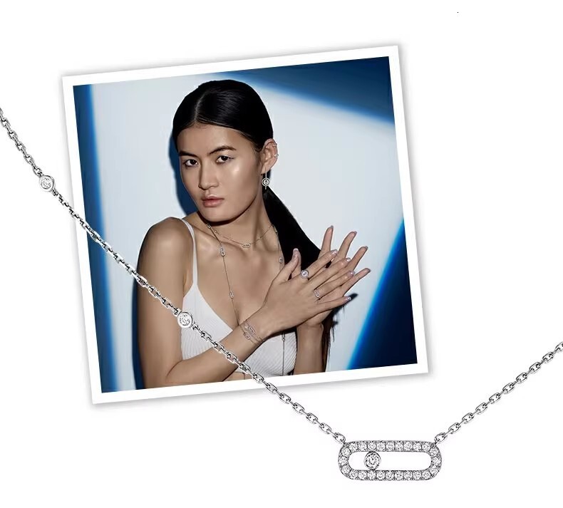 designer necklace jewelry Elegant new trendy geometric pin necklace bracelet ring and pendant set for women High quality accessories