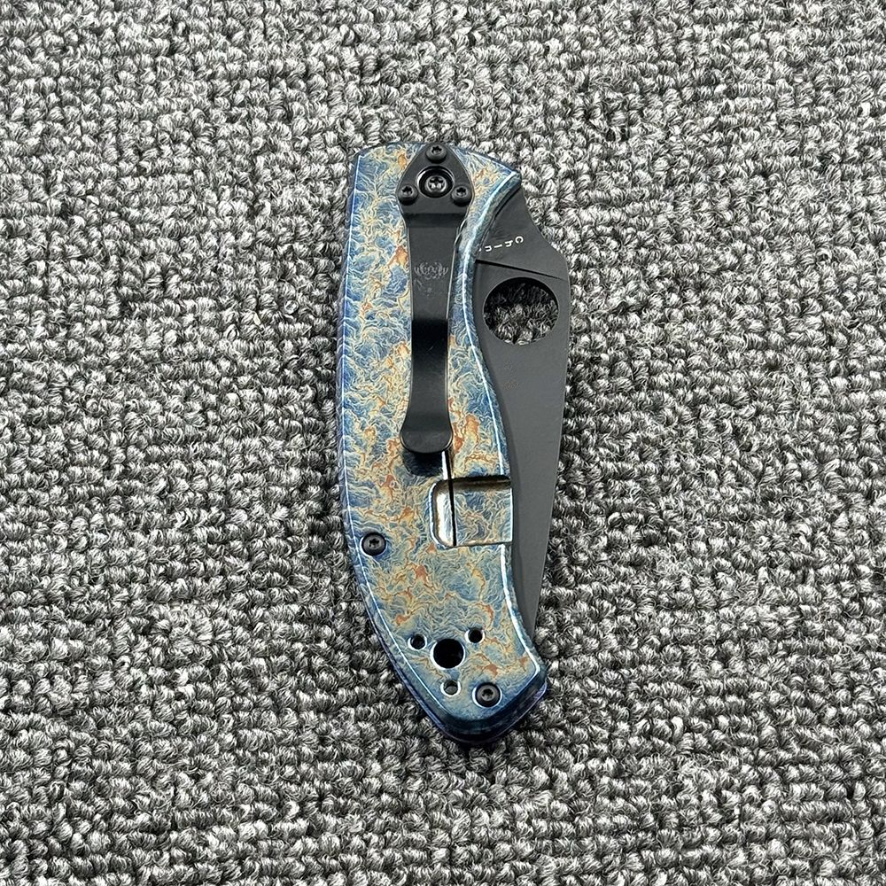 C122 Titanium Alloy Handle Folding Outdoor Camping Wilderness Survival High Hardness Pocket Tool Knife
