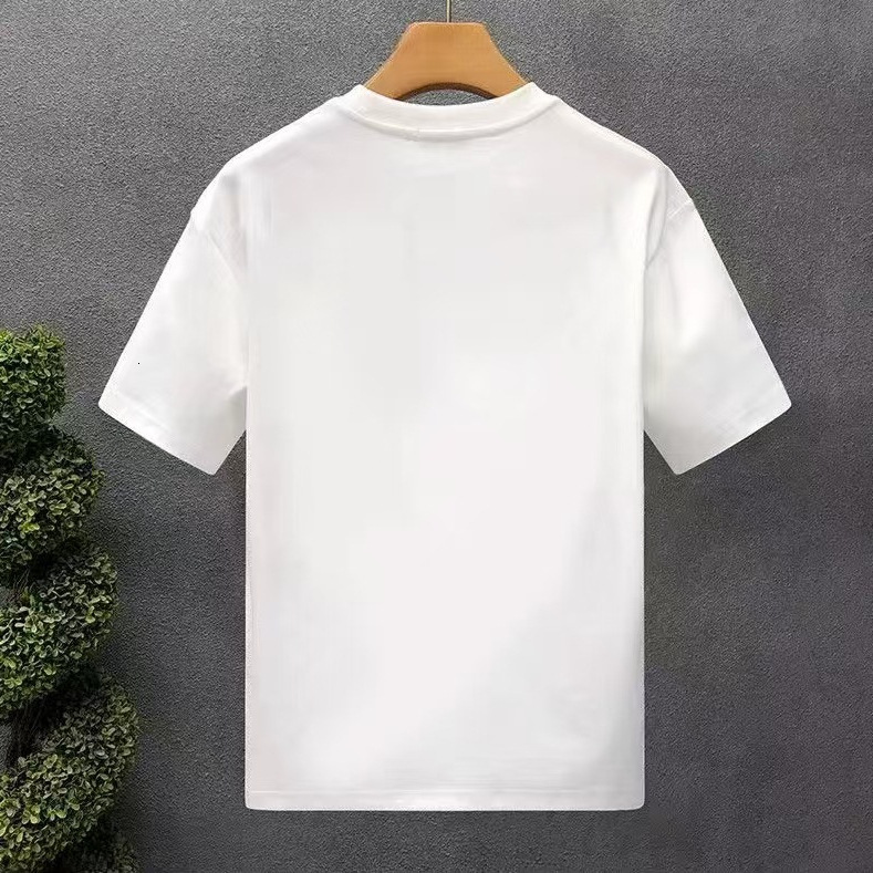 Mens Heavyweight Cotton Casual Streetwear Crew Neck Loose Fit Short Sleeve Designer Knight Print T-Shirt For Summer Daily Fashion Wear