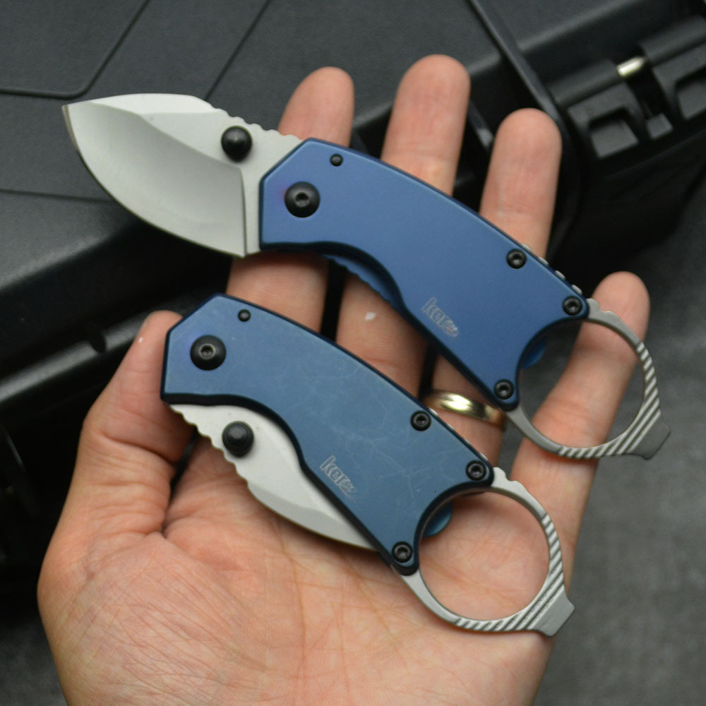 8710 Antic Multi-Function Folding Pocket Knife 1.75" 8Cr13Mov Drop Point Blade Blue 440C Handles with Bottle Opener Tool
