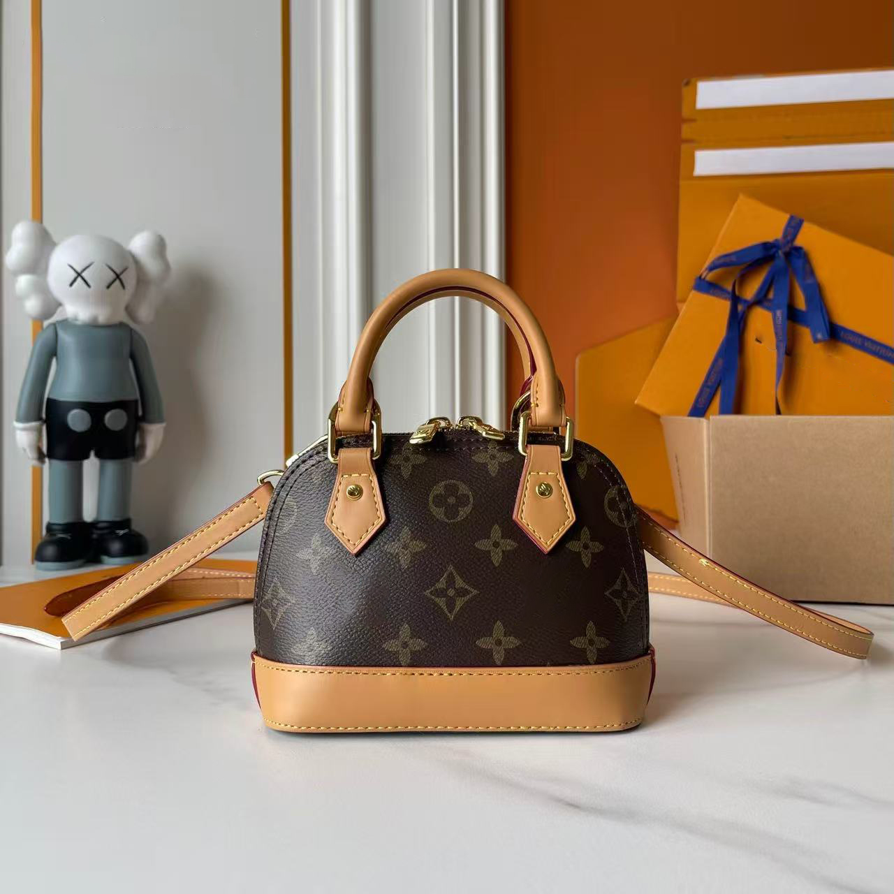 designer bag Allmas BB Bag shoulder bag brown Shell bag Luxury Handbag crossbody bag tote Women Classic monogram Flower Printed Leather underarm bag mini Bag 901220