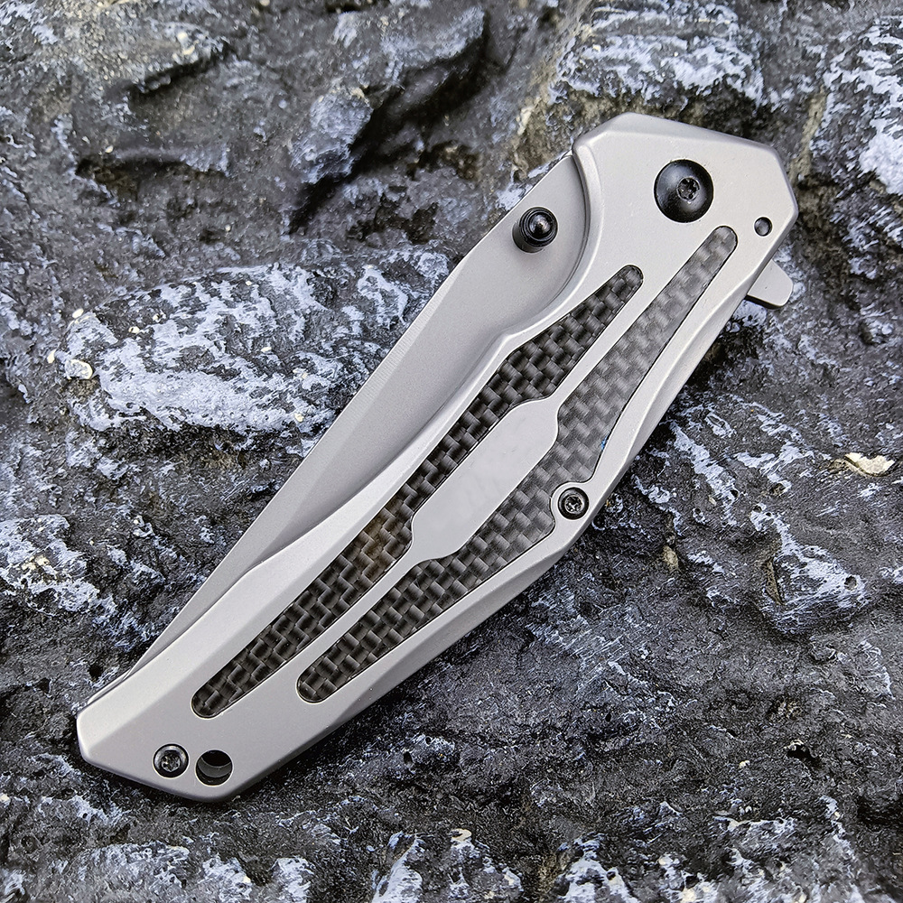 8300 Tactical 8CR13MOV Blade Camping Pocket Knife High Hardness Outdoor Folding Knife with Clip Wilderness Adventure Rescue EDC Knife