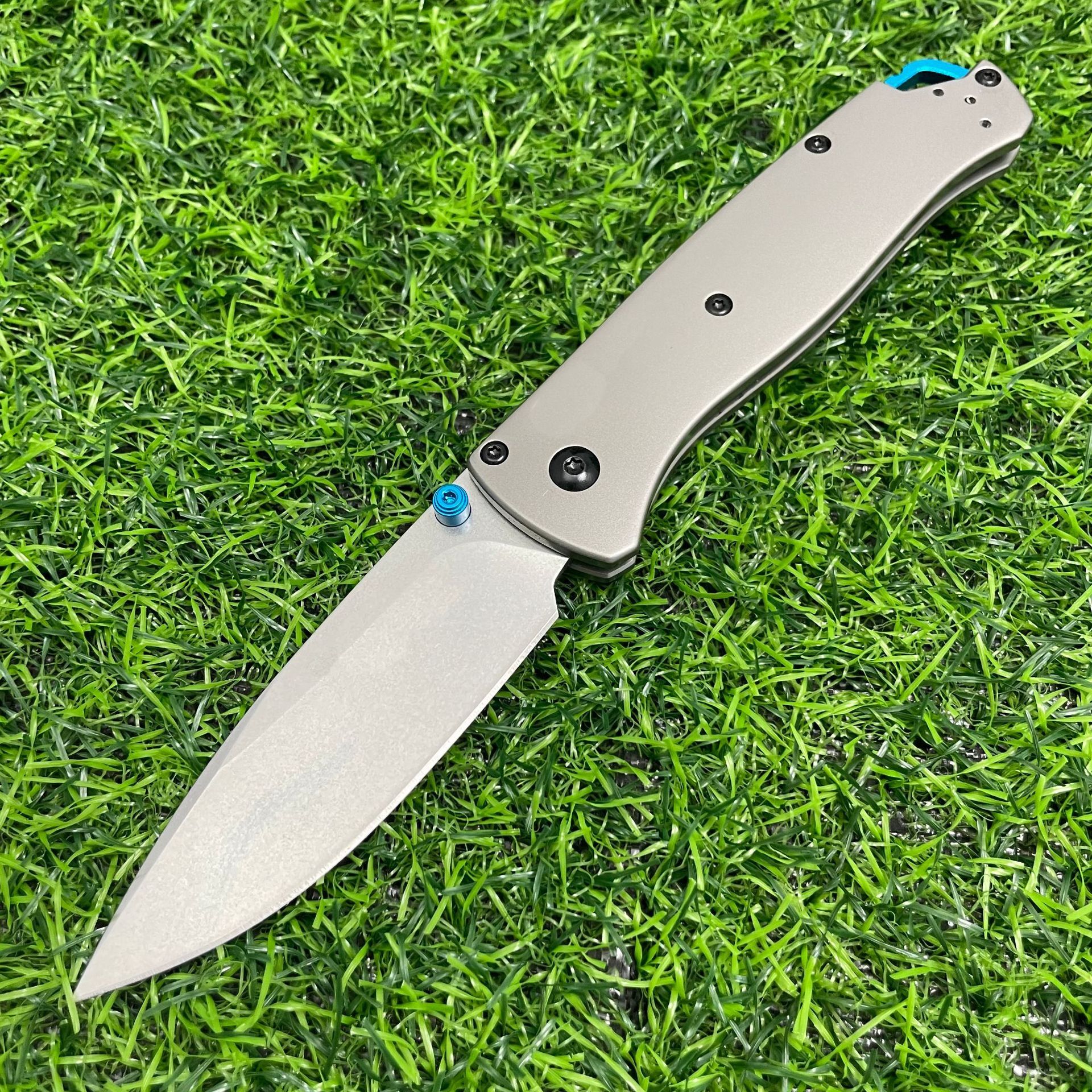 BM Mini 535/533-TI Damascus Titanium alloy Handles Bugout Folding Knife Outdoor camping hunting pocket EDC utility KNIVES