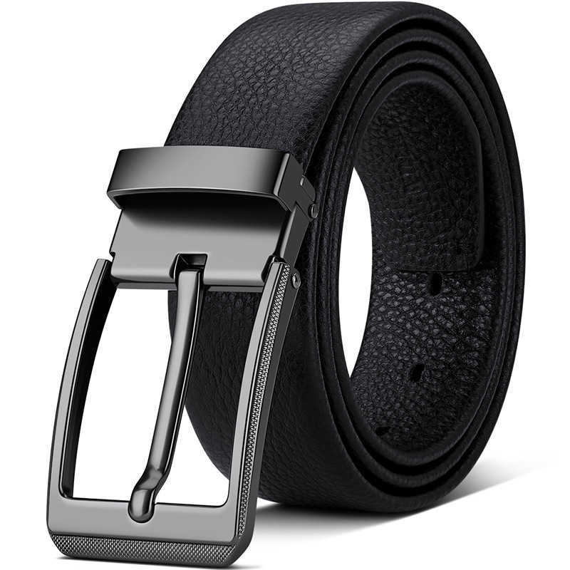 Men's hook-and-loop belt leather pants with microfiber fabric for business and casual wear. Durable and long-lasting youth waist belt. X260428