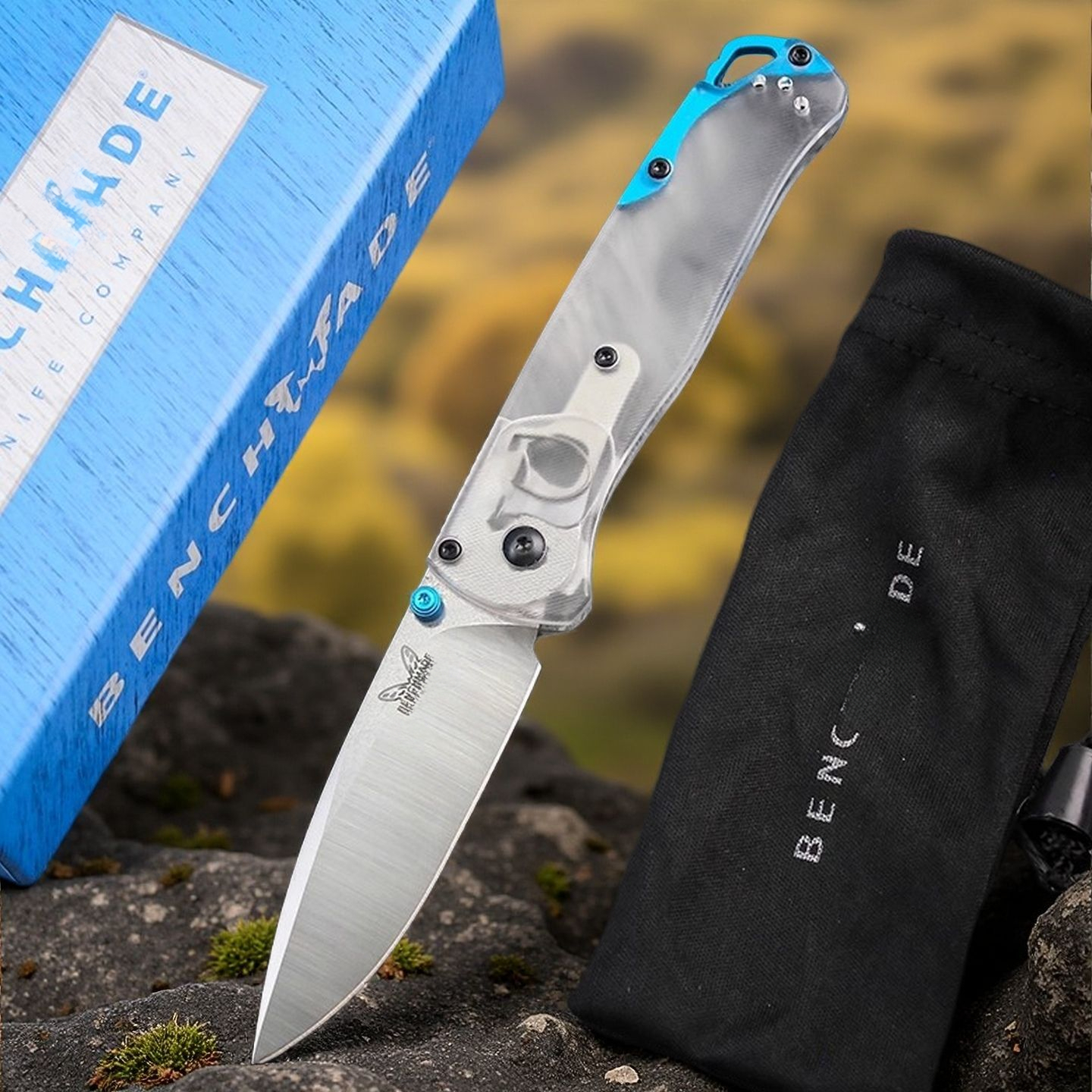BM 535 PEI Handle Camping Folding Outdoor Knife D2 Blade Survival Hiking Portable Self-defense Hunting Multitools Hand Knives