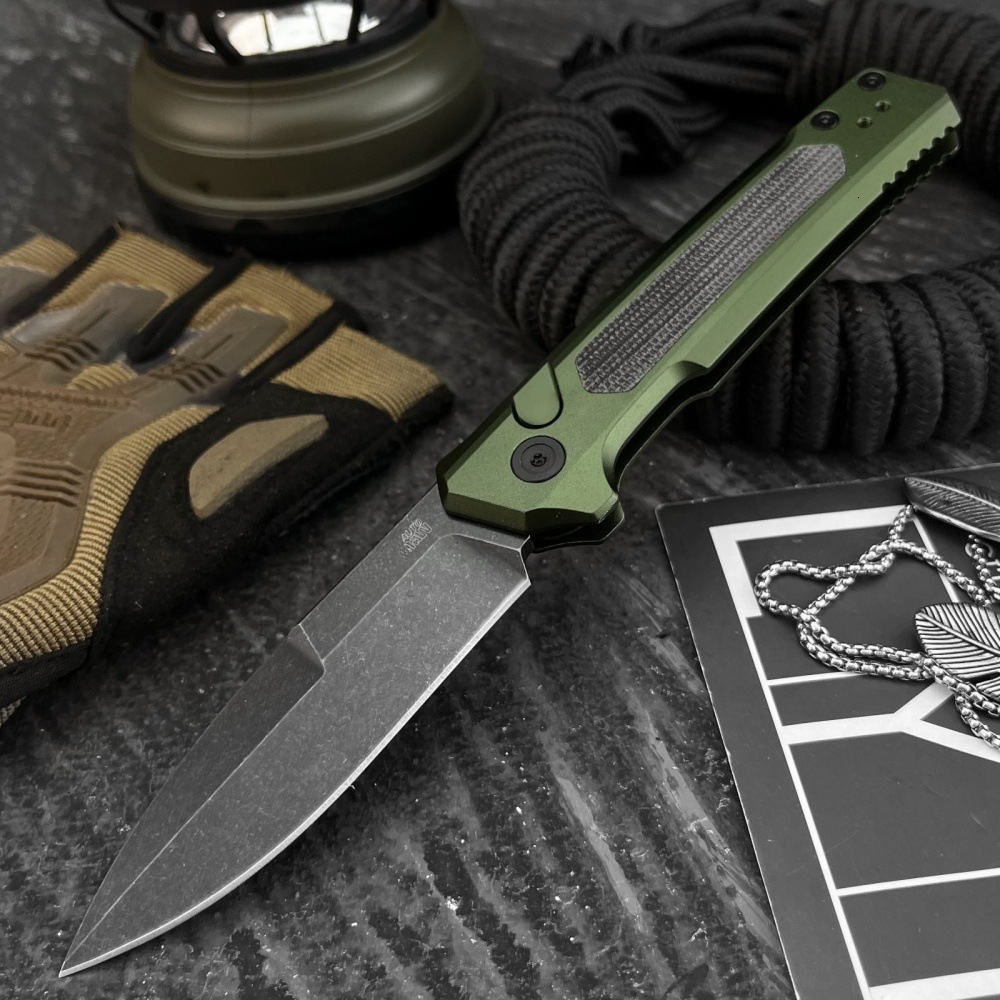 KS7205 Folding Knife 8Cr13MoV Blade Aluminum + G10 Handle, EDC Outdoor Multi-Tool Hunting Knife, Portable Tactical Pocket Knife