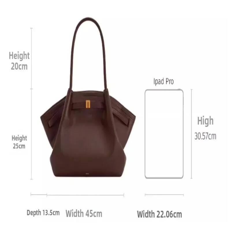 2026 Spring&Autumn JW PEI Genuine Leather Large Capacity Dumpling Light luxury style Shoulder Bag Handbag for Women