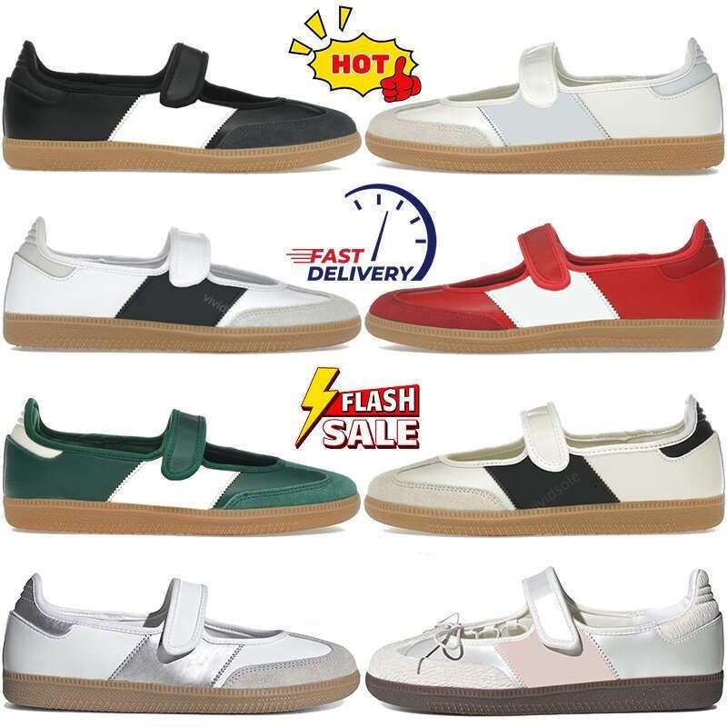 2026 Womens Mary Jane designer shoes ballet flats sneakers Scarlet White Black Gum Silver Metallic Green women casual slip-on suede sandals dress trainers